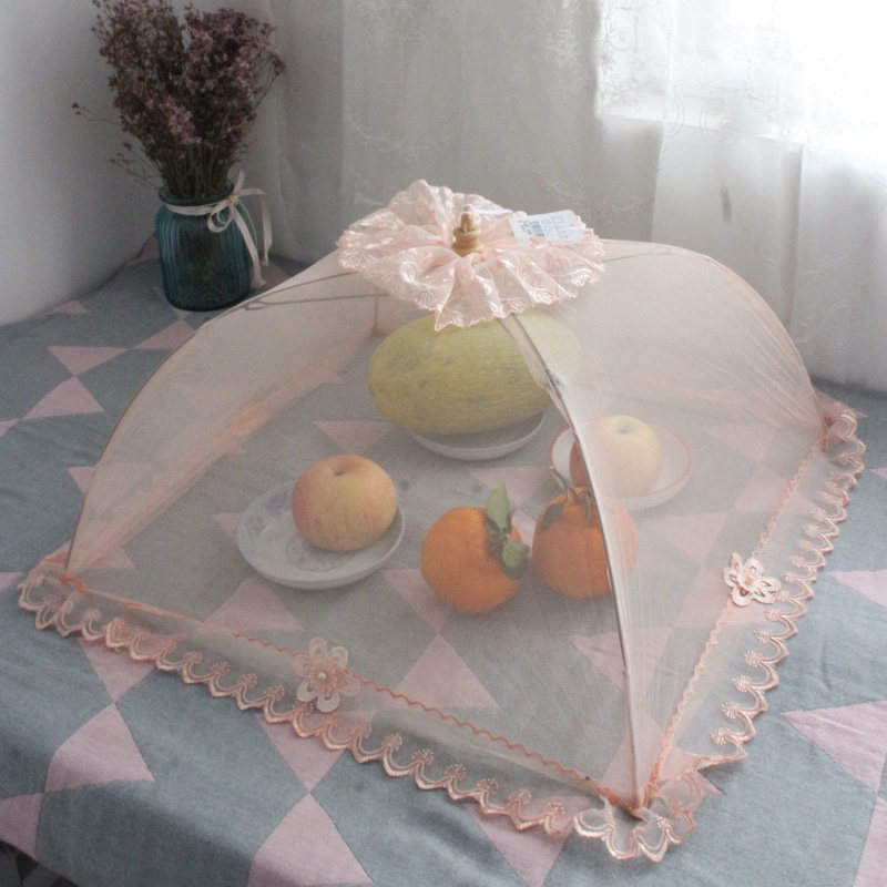 Table cover Dining Hood anti-fly rectangular lid Vegetable Hood Foldable Hood Submeal Hood Dust Cover Large round-Taobao