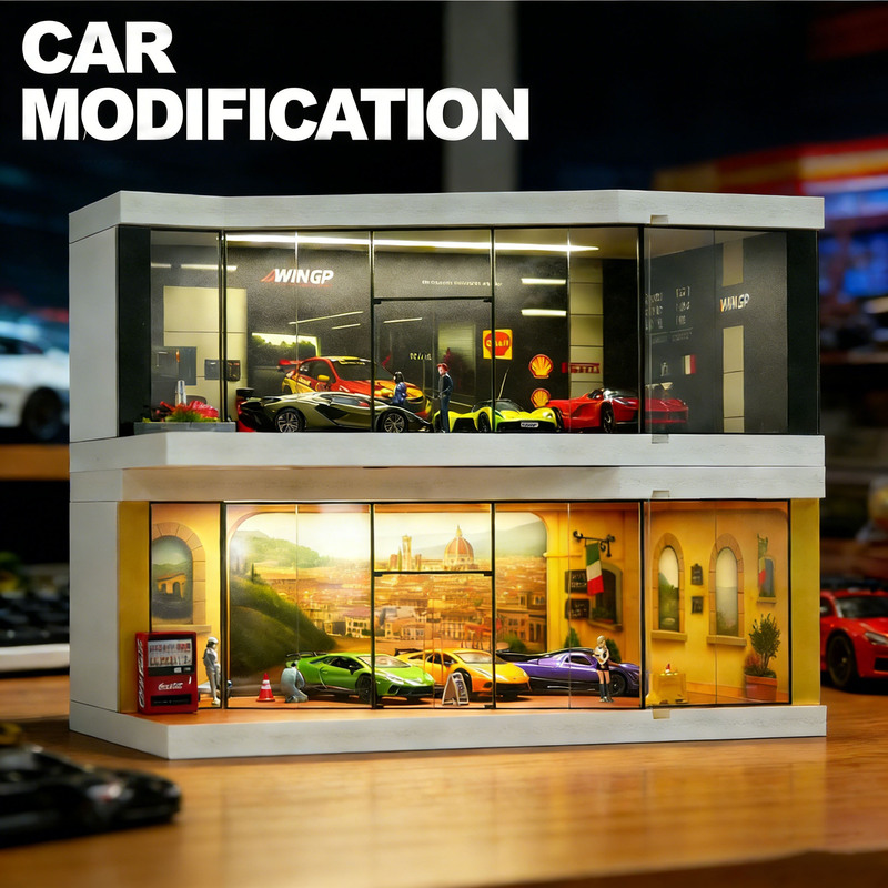 1:64 Scale Model Car Display Box Garage Car Model Suitable for Minigt Suitable for Hot Wheels Display Stand 1:64 Scale Model Car Display Box Garage Car Model Suitable for Minigt Suitable for Hot Wheels Display Stand