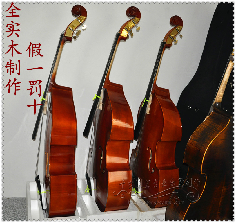 For beginners, use the solid wood double bass double cello 4 4 3 4 1 2 1 4 1 8