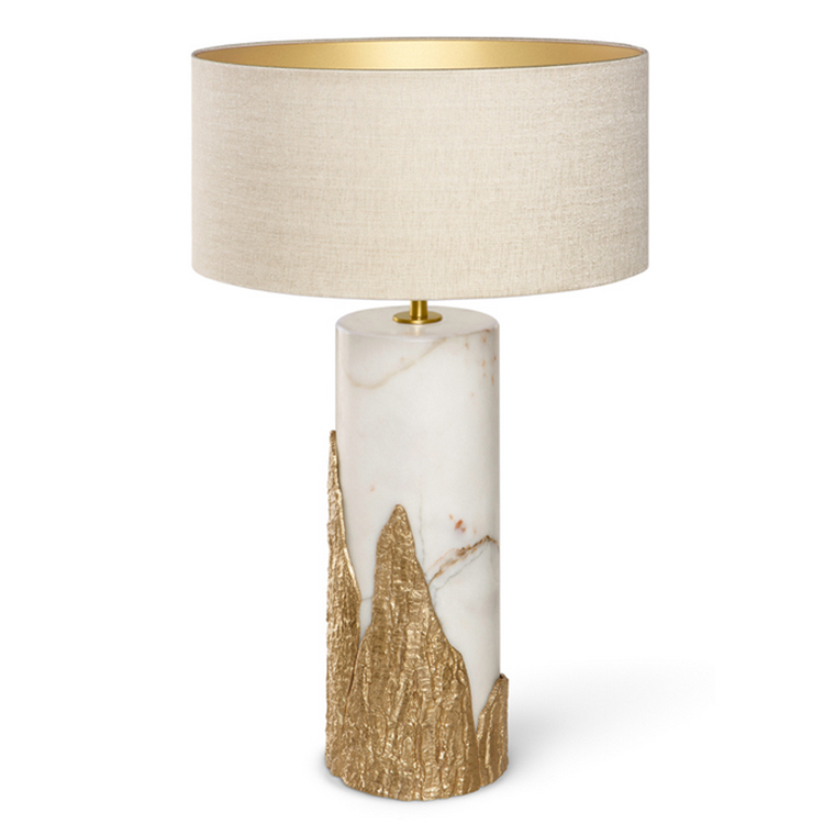Post-modern high-grade marble pure copper table lamp Nordic art designer hotel room living room decoration table lamp