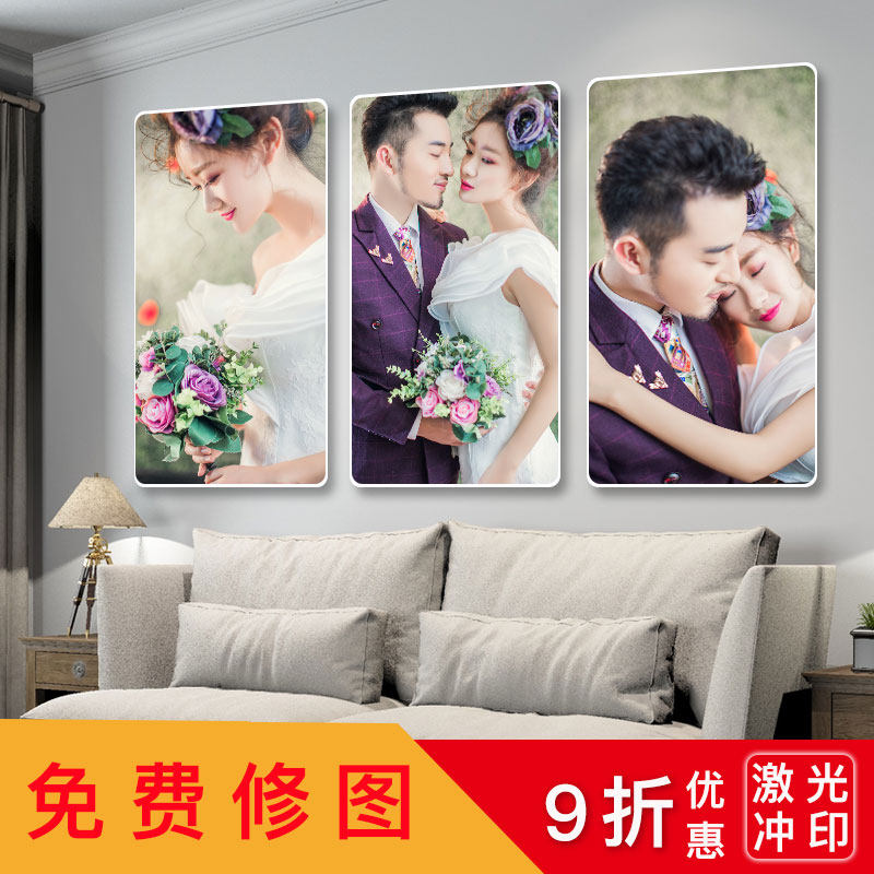 Photo making set stage wedding photo frame enlarged photo custom photo studio Ramina crystal decorative prints hanging on the wall