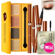 Mascara Bút kẻ mắt Set Bốn mảnh Bóng mắt Lông mày Bút chì Trang điểm Hoạt hình Hoàn chỉnh Set Sinh viên Phù hợp với Mắt