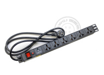 1U6 hole 16A universal lightning protection overload with switch line 2 5*2 with 16A national standard plug PDU socket