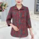 Áo dài bằng lụa cotton trung niên mùa hè dành cho nữ trung niên - Quần áo của mẹ áo vest nữ trung niên