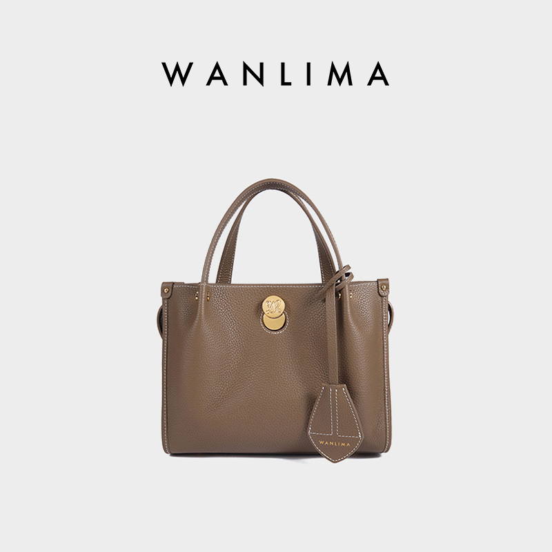 【Large/Small】【Super Little Sun】Wanlima Tote Bag First Layer Cowhide Kelly Handbag