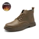 T.C.O da phong cách Anh Martin boots của nam giới retro bốt da cao cổ trung cao cộng với lông cừu bốt ngắn công cụ xu hướng giày nam - Swiss Army Knife