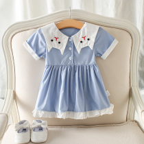 Summer 2020 new childrens clothing childrens dress baby princess dress 1-3 years old 2 Korean version of the little girl foreign style skirt