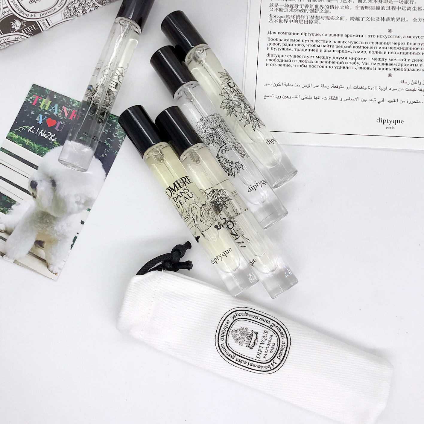 Diptyque Tiptyk Shadow Water Rose Figaleigh Night Frag Frag Jade Hương 7.5ml Set nước hoa nam mùi nhẹ nhàng