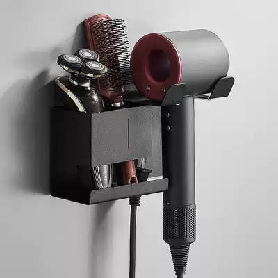 Hair dryer storage shelf Punch-free powder room wall-mounted bathroom pylons Household Dyson special hair dryer rack