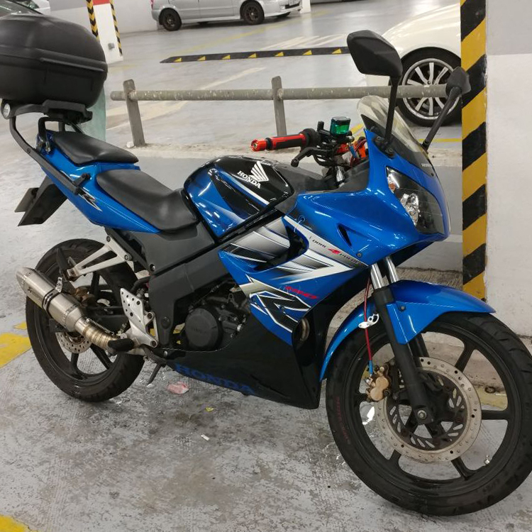 Xe máy thể thao sửa đổi tông màu xe CBR150 phần trước ống khói cong CBR150 thẳng hàng một nửa ống xả áp lực trở lại - Ống xả xe máy pô xe máy giá rẻ