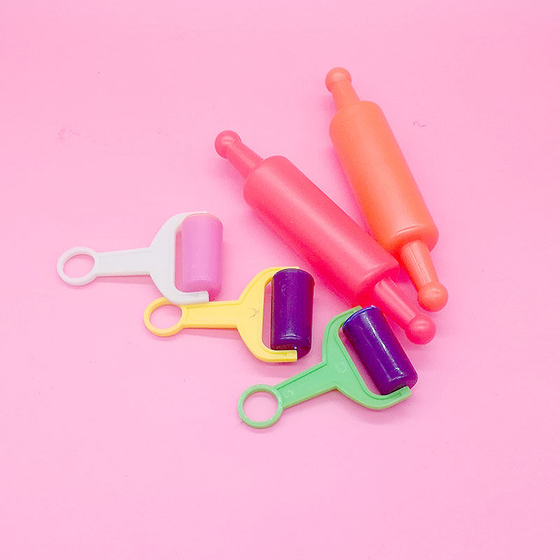 Handle roller rolling pin kindergarten DIY handmade material soft pottery colored mud ultra-light soil tool accessories