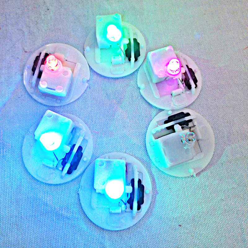 With switch colorful changing flash base replaceable battery 3 5cm disc doll toy DIY handmade accessories