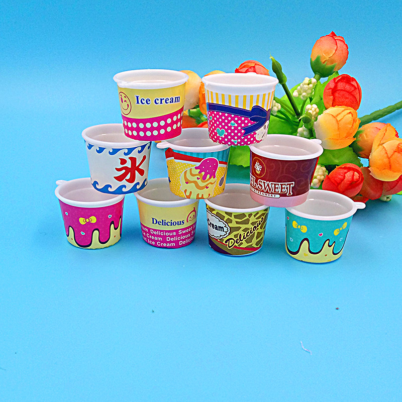 Simulation Mini Ice Cup Ice Cream Sundae Cup Cream Cup Clay Transparent Sugar Handmade DIY Material for Children