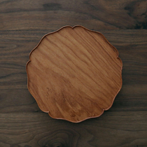 Glutinous rice porcelain) wood Chinese classical window grain tray whole wooden tray solid wood tray tea tray recommended