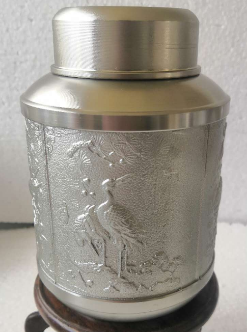 Boutique pure tin pot pure tin tea leaf pot pure tin tea pot-Hundred Birds to be sent to the pinewood spoon-Taobao