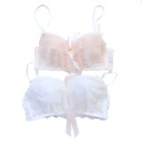 Белый бюстгалтер, комплект, тонкий летний японский бюстгальтер без косточек