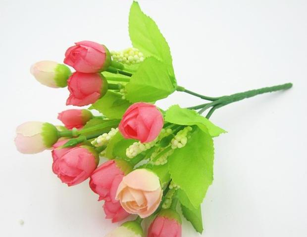 Hoa mô phỏng hoa giả hoa trang trí hoa đặt hoa phụ kiện nhà hoa hồng đã hoàn thành - Hoa nhân tạo / Cây / Trái cây lá giả trang trí