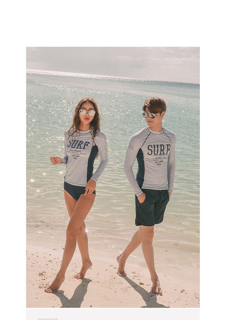 Bộ đồ lặn Hàn Quốc chia nhỏ bộ đồ khô nhanh chống nắng sứa dài tay áo bơi lướt phù hợp với bộ đồ đôi - Vài đồ bơi đồ đi biển cho cặp đôi