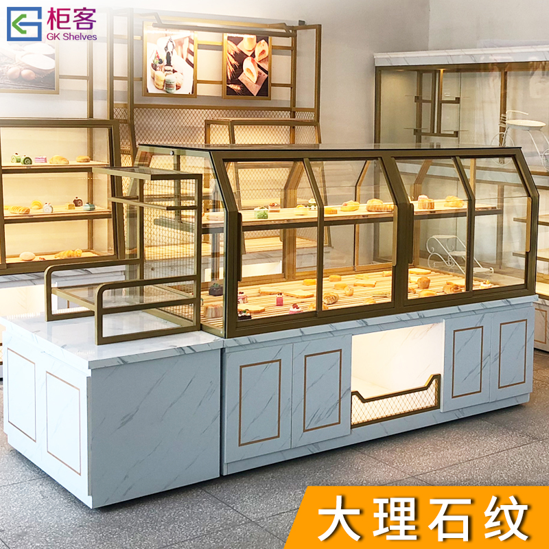 Bread cabinet Bread display cabinet Island cabinet Glass side cabinet Commercial cake display cabinet shelf Bread shelf display rack