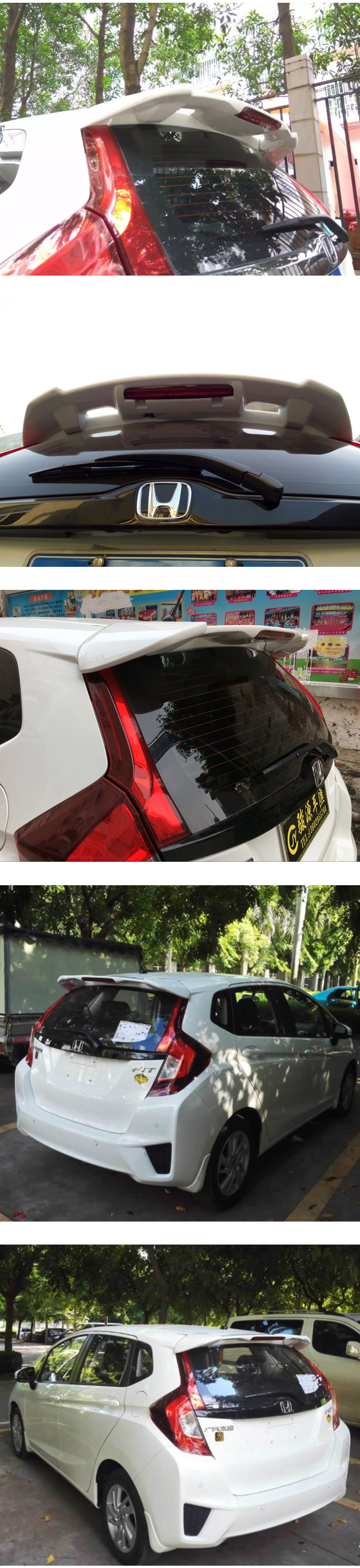 Dành riêng cho Honda 14-18 mới Fit đuôi GK5 sửa đổi RS thể thao hàng đầu cánh tự do chạy nhẹ cánh gió xe ô tô