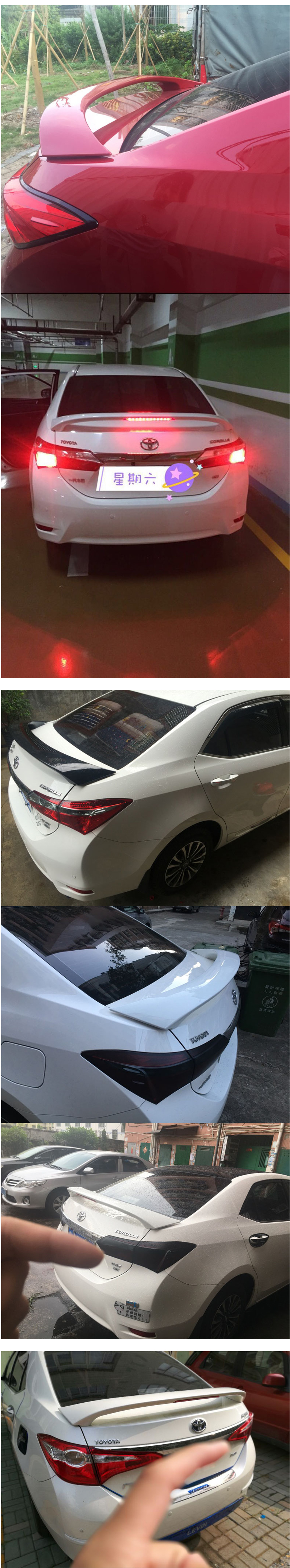 Dành riêng cho Toyota 14-18 Corolla mới và cũ cánh kép động cơ Thunder dạng cánh gió cố định kiểu kẹp gió cánh lướt gió