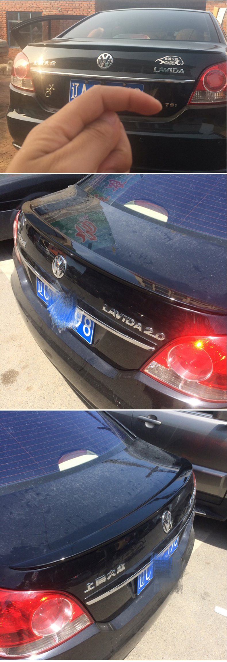 Dành riêng cho Volkswagen 07-12 cánh đuôi LaVida cũ 13-14 LaVida mới sửa đổi 15-17 mới không cần đấm - Sopida trên cánh gió đuôi xe hơi