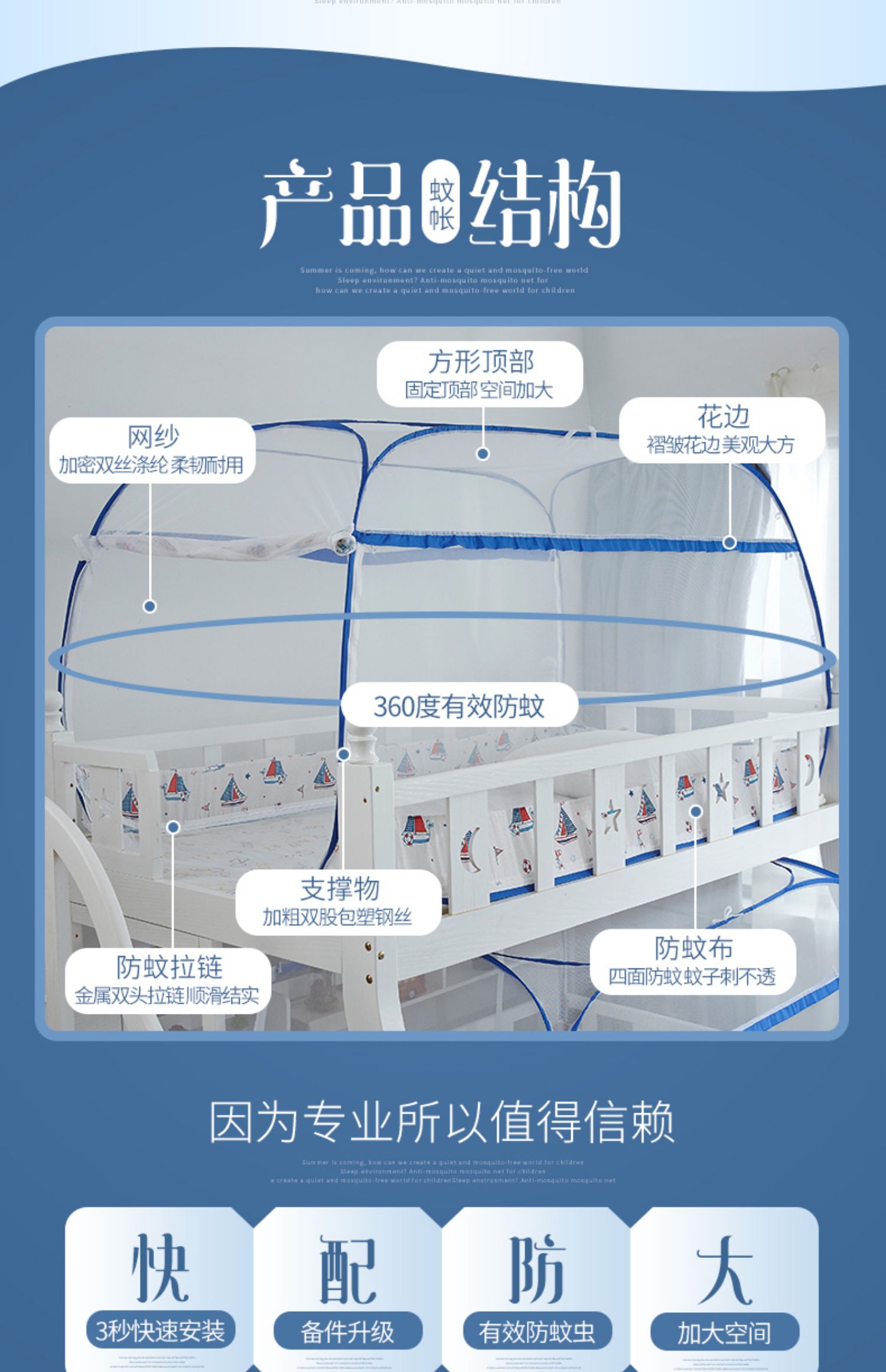 Giường trẻ em màn chống muỗi miễn phí lắp đặt giường ngủ ký túc xá giường lưới 0,9m1,2m giường 1,5m1,8m yurt - Lưới chống muỗi mùng gấp gọn