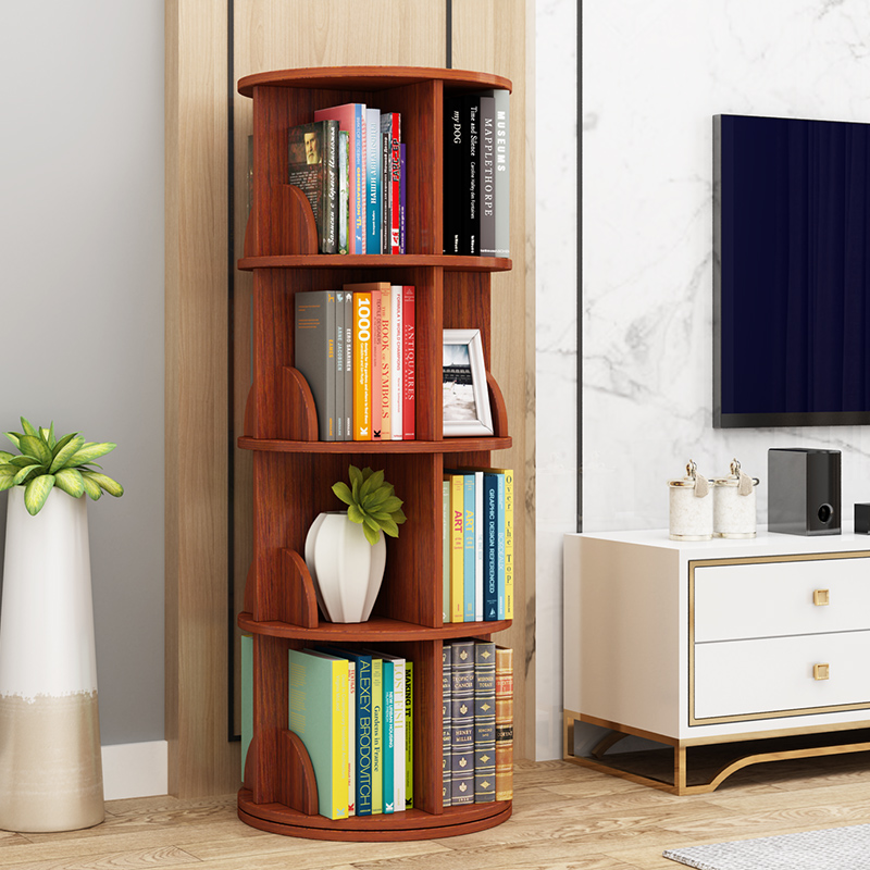 [USD 92.32] Creative rotating bookshelf 360 degree moving bookcase