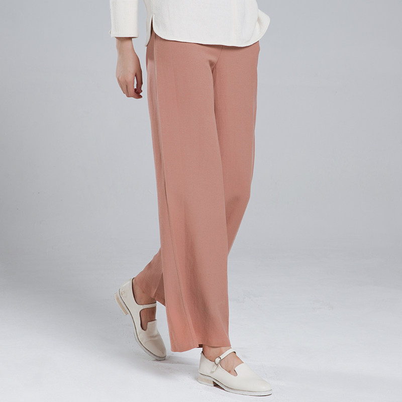 Special offer Washed cotton casual pants straight-leg pants soft girl wide-leg pants women's autumn drape covering crotch wide cotton linen tea clothes pants