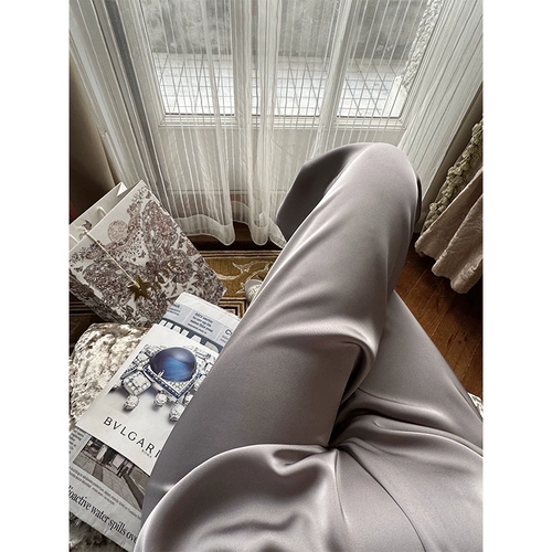 Miss Change [Smooth Slim 2.0] Эймпликация уксусной кислоты 2024 Ощущение высокой талии легко позаботиться о брюках с широким ножом