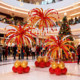 New Year's Christmas New Year's Day fireworks long balloon atmosphere decoration column shopping mall shop school opening layout