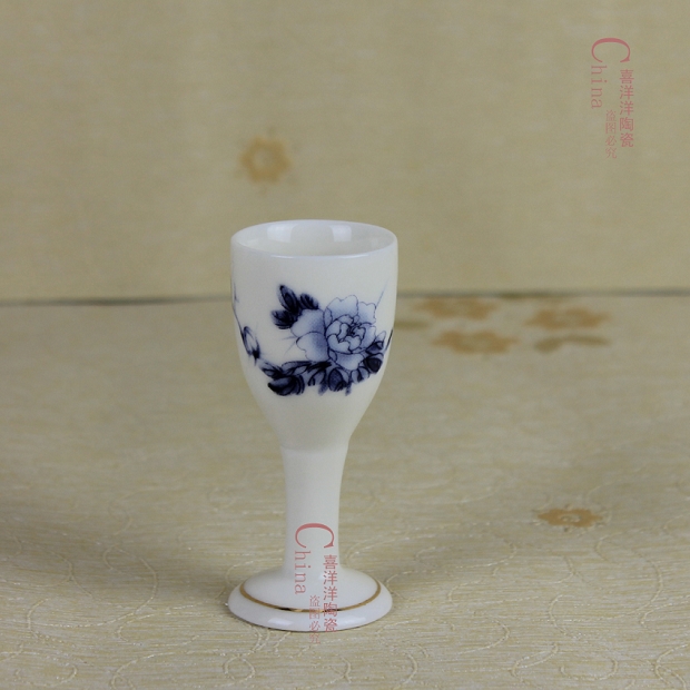 Jingdezhen Màu Xanh và Trắng 10 ml ML Nhỏ Wine Glass Rượu Vang Trắng Gốm Cốc Tinh Thần Wine Cup Swallow Ly Rượu Đặt