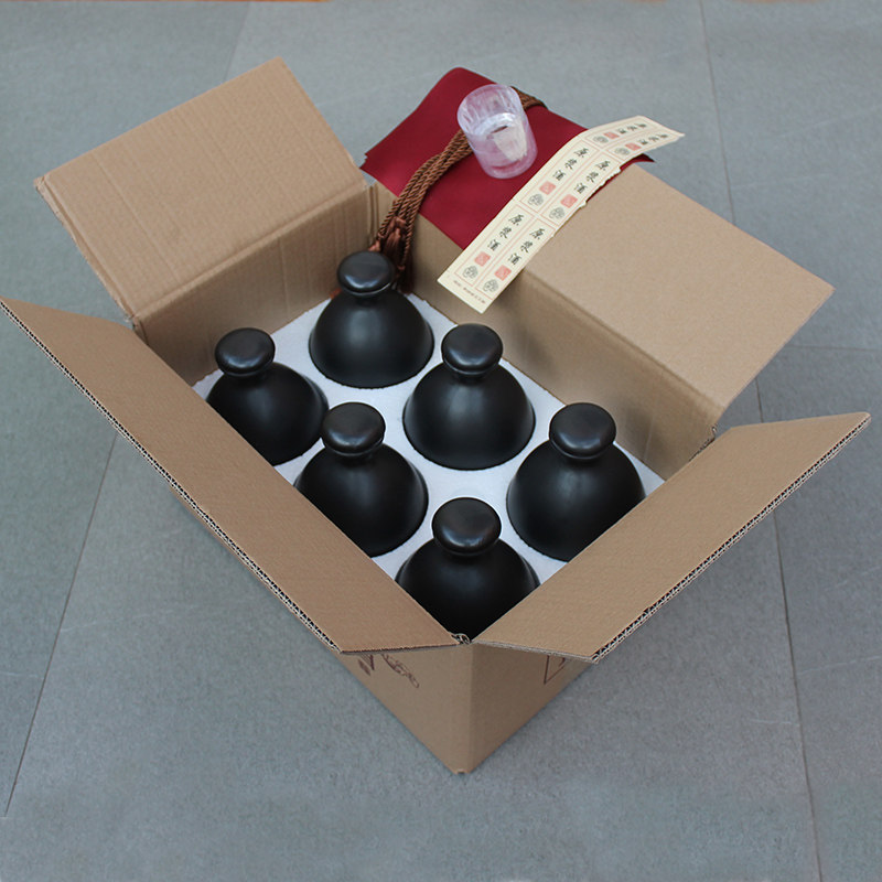 Ceramic wine bottle One catty wine Wine Bottle Domestic Empty Wine Bottle Suit White Wine Bottle Retro High-end Loose Wine Porcelain Wine Bottle Lock Catch