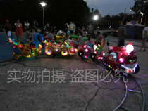 New square electric track train remote control park train Battery track train Shed train