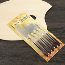 Gouache paint palette knife scraper new stainless steel palette scraper oil paint 5-piece set