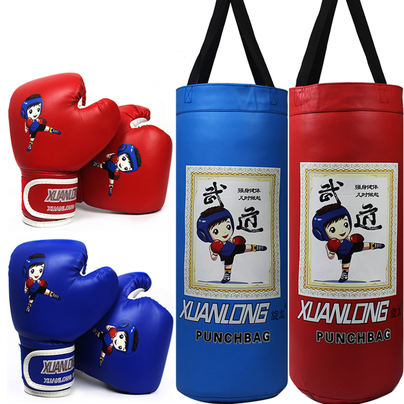 PU children's sandbag set children's Sanda fighting girl training Taekwondo boy boxing gloves children's boxing gloves