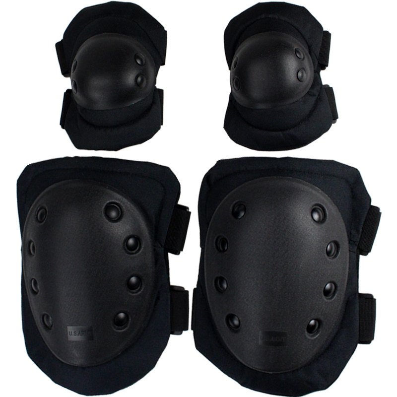 Tactical protective gear set outdoor CS crawling thickening equipment protective knee pads and elbow pads men full set of special forces training