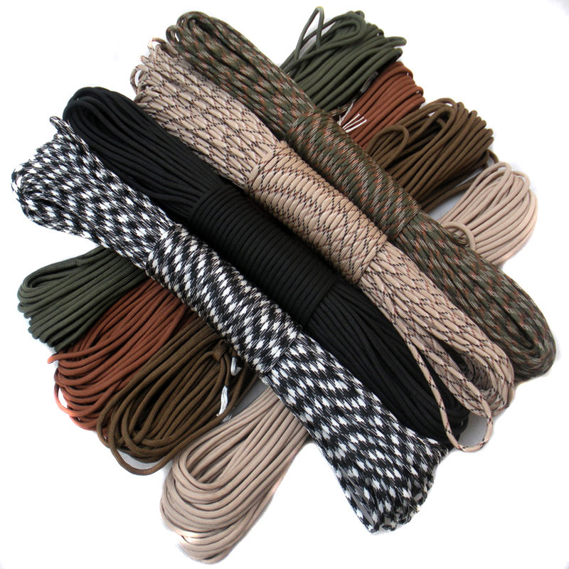 Military parachute rope Outdoor rope Paratrooper rope Braided knife rope Chain safety rope Mountaineering survival equipment