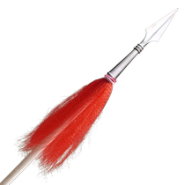 Martial arts gun white wax pole red tassel gun overlord gun Zhao Zilong long gun stainless steel red cherry gun head spear too big gun