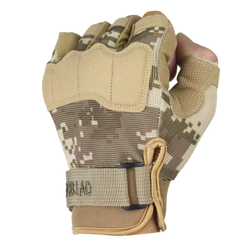Tactical Gloves special soldier outdoor anti-stab anti-slip anti-slip protective abrasion resistant male and half finger for training summer