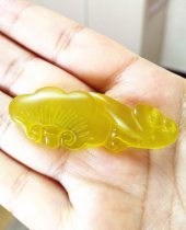Shaanxi Xian Lantian jade pendant natural gold jade pendant health Jade Jade Ruyi 4 5*1 3