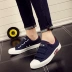 Phiên bản tiếng Hàn của giày lười Velcro Giày nam thoáng khí khóa giày đế bằng cho học sinh - Plimsolls giày thể thao adidas nam Plimsolls