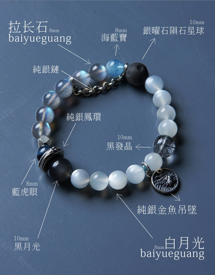 アクセサリー 五行バランスシリーズ「木」 天然アゲート＆水晶