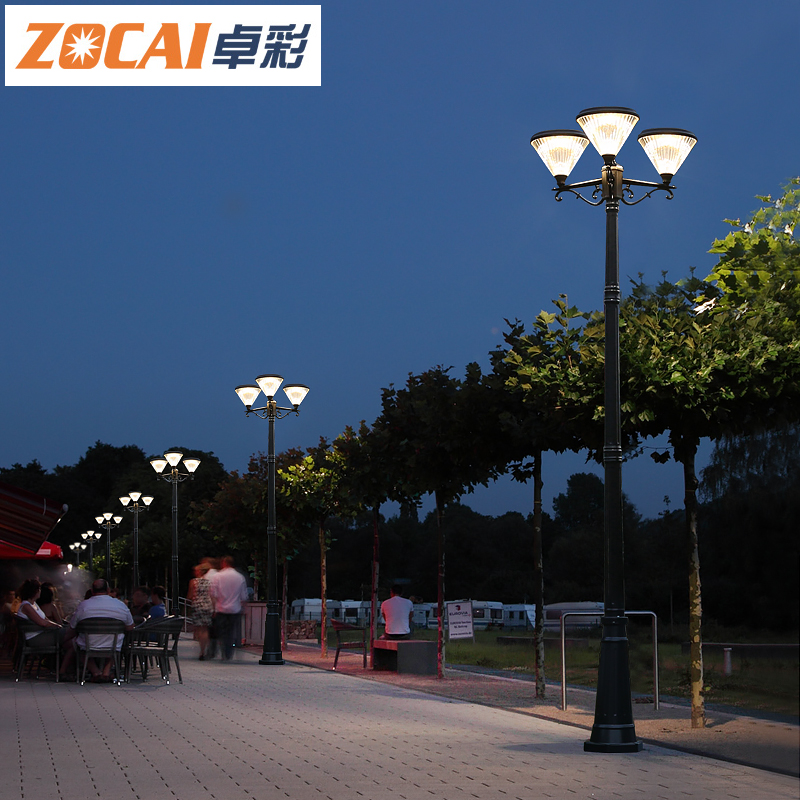 Solar Lamp Outdoor Courtyard Lamp Led Ultra Bright Home Villa Garden Landscaped Streetlight Outdoor Waterproof High-Pole Lamp