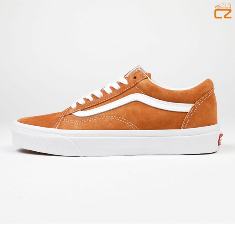 Trồng giày vans os sk8 màu vàng cam lật lông cổ điển mùa thu và mùa đông mới giày vải cao và thấp giày thể thao giá rẻ
