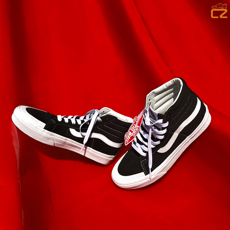 Trồng giày thể thao vans sk8 cao cấp màu đen và trắng đỏ nửa mặt trăng cao su mũ lưỡi trai nam và giày vải giày thể thao adidas nam