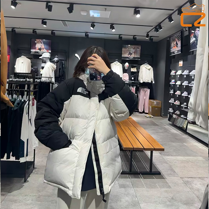 American Version of the North Face Himalaya Hmly Windproof Black and White Panda Hooded Goose down Jacket