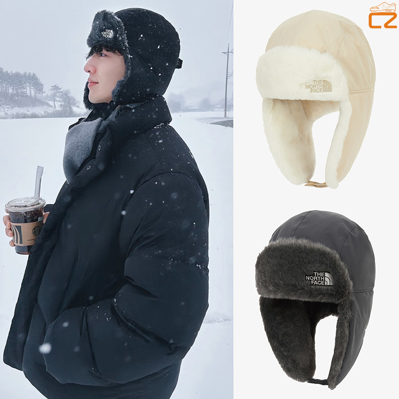 New North Face Autumn and Winter Cycling, Skiing, Commuting, Hiking, Locomotive-Style Lei Feng Side Ear-Covering Fleece Hat for Men and Women