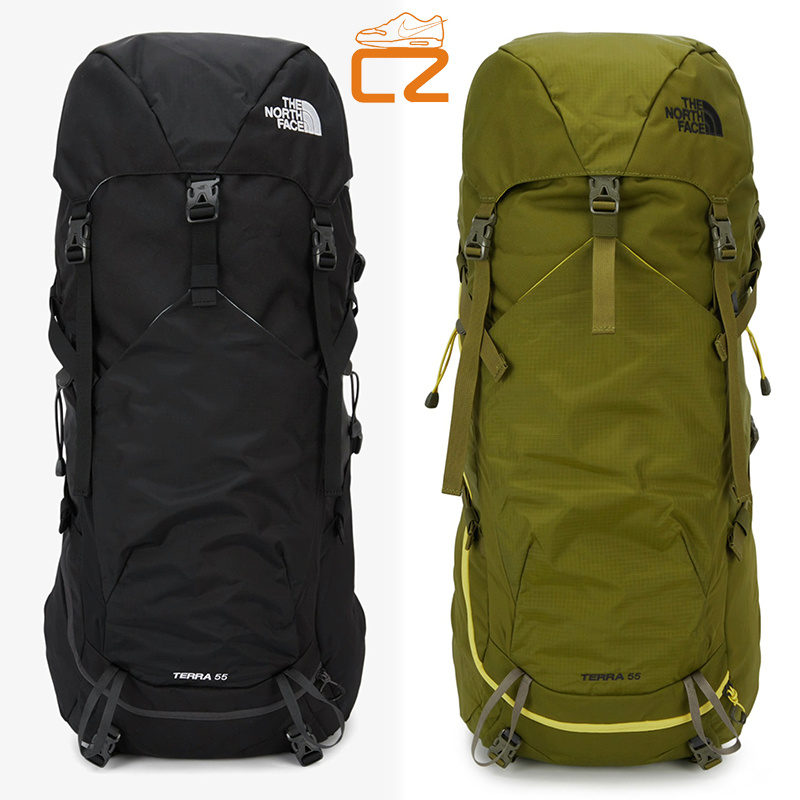 Thenorthface North Face Professional Mountaineering and Hiking Outdoor Black Military Green Large Capacity 5565 Liter Backpack