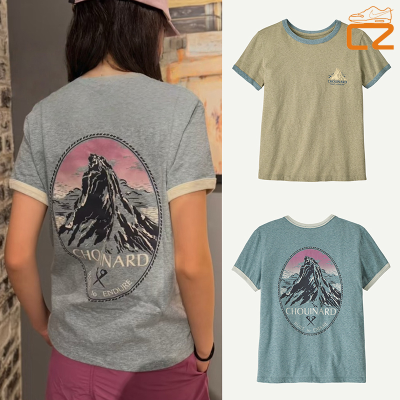 Patagonia 26 New Model Patagonia Responsibili Mountain Print Blended Women's Short-Sleeve T-Shirt